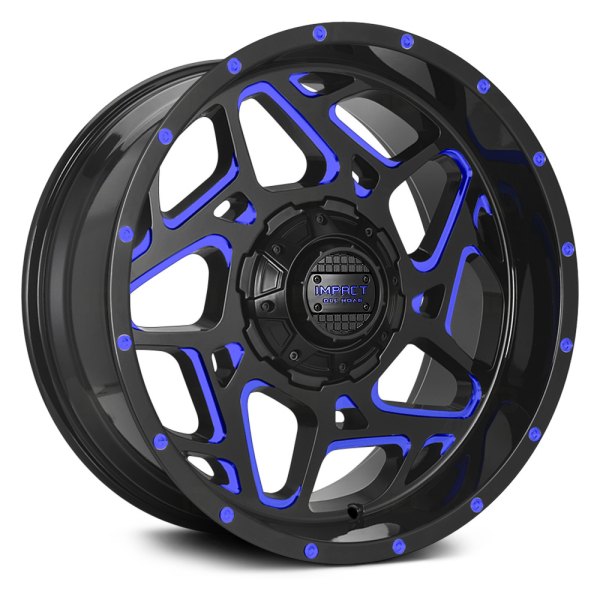 IMPACT OFF ROAD® - 822 Gloss Black with Blue Milled Accents