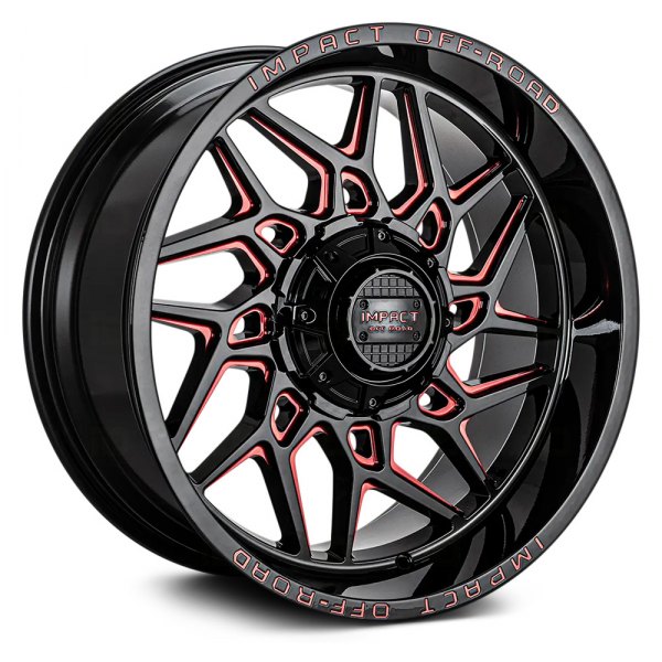 IMPACT OFF ROAD® - 829 Gloss Black with Red Milled Accents