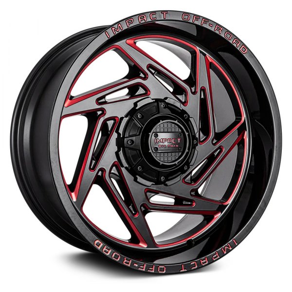 IMPACT OFF ROAD® - 830 Gloss Black with Red Milled Accents