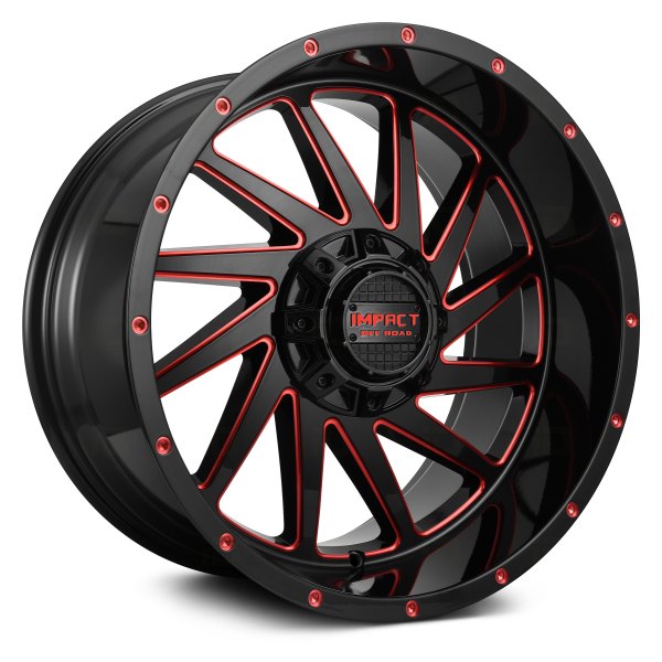 IMPACT OFF ROAD® - 811 Gloss Black with Red Milled Accents