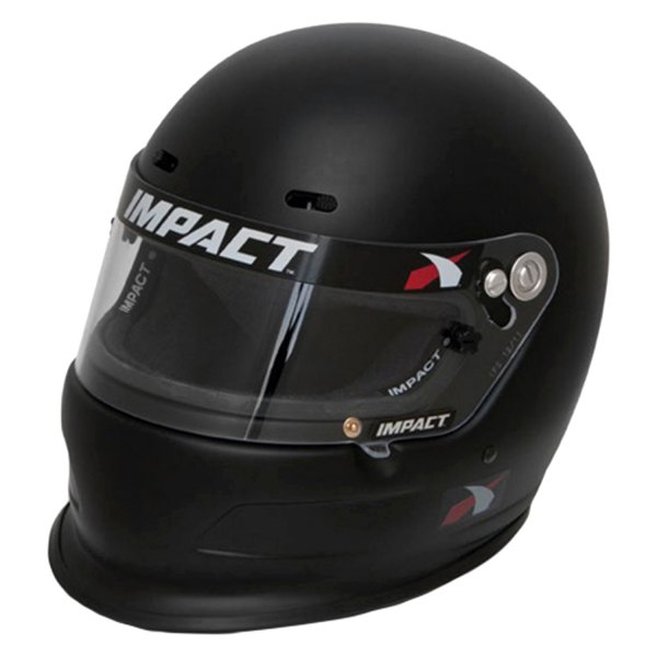 Impact® - Charger Flat Black Fiberglass S Racing Helmet