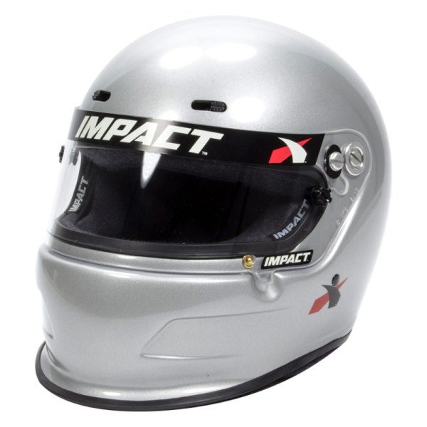 Impact® - Charger Silver Fiberglass L Racing Helmet