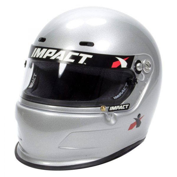 Impact® - Charger™ Silver Fiberglass XL Racing Helmet