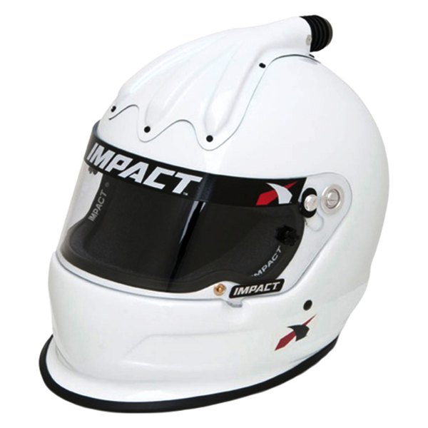 Impact® - Super Charger White Fiberglass L Racing Helmet