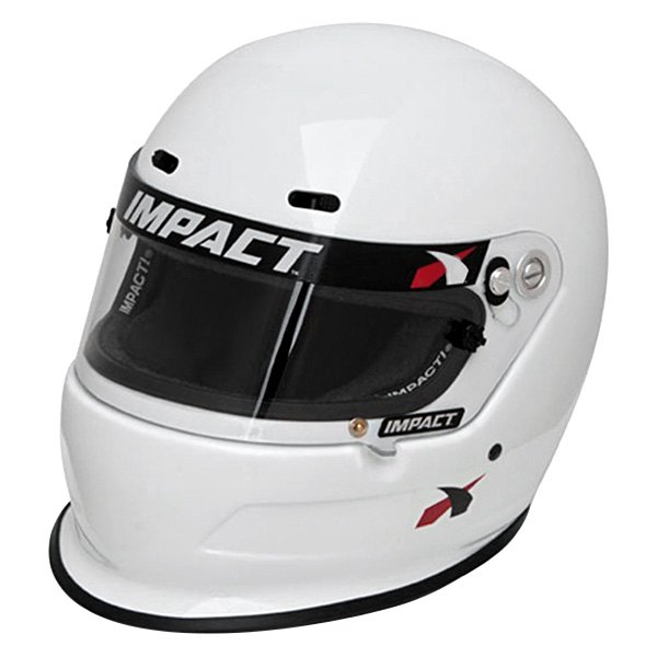 Impact® - Charger White Fiberglass S Racing Helmet