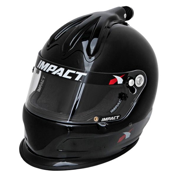 Impact® - Super Charger Black Fiberglass L Racing Helmet
