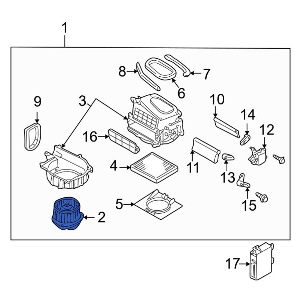 HVAC Blower Motor Assembly