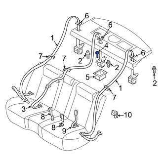 Infiniti OE - Rear Seat Belt Lap and Shoulder Belt Screw