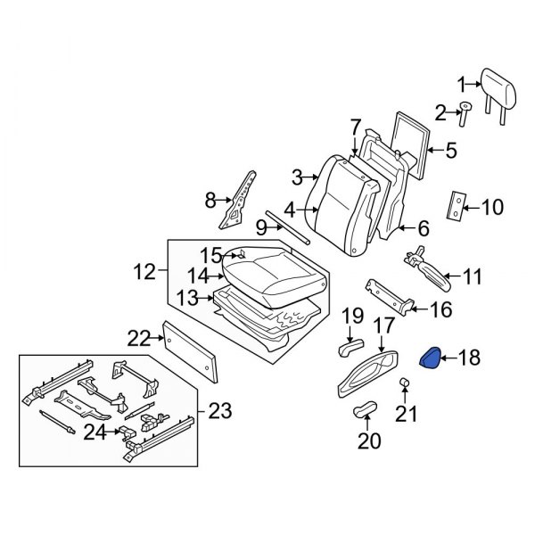 Seat Back Recliner Adjustment Mechanism Cover