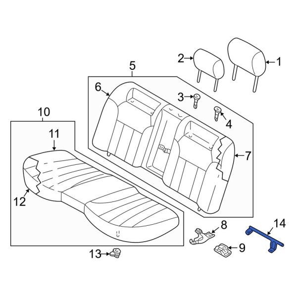 Child Restraint Anchor Plate Bracket