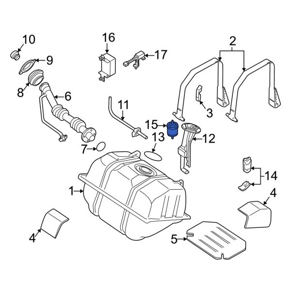 Infiniti OE 1640041B1A Fuel Pump Filter