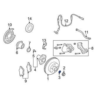 Infiniti OE - Rear CV Joint Nut
