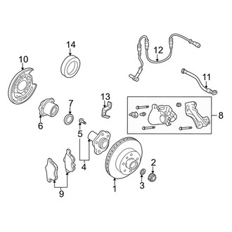 Infiniti OE - Rear Suspension - Brake Components
