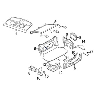 Infiniti OE - Trunk Trim Panel Clip