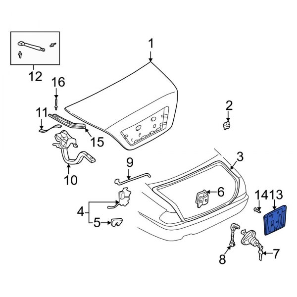 Deck Lid Striker Bracket