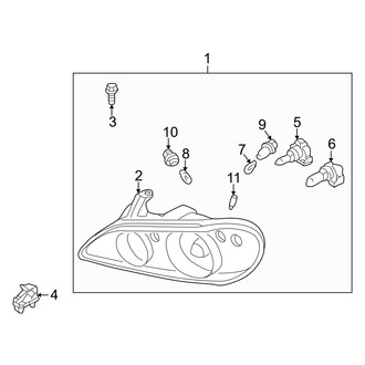 Infiniti OE - Front Lamps - Headlamp Components (Halogen Type)