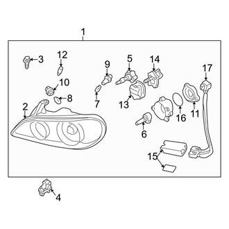 Infiniti OE - Front Lamps - Headlamp Components (Xenon Headlamps)