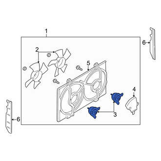 Infiniti OE - Right Engine Cooling Fan Motor
