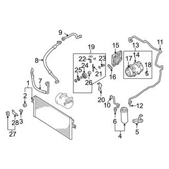 Infiniti OE - Air Conditioner & Heater - Condenser, Compressor & Lines
