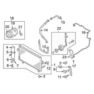Infiniti OE - Air Conditioner & Heater - Condenser, Compressor & Lines