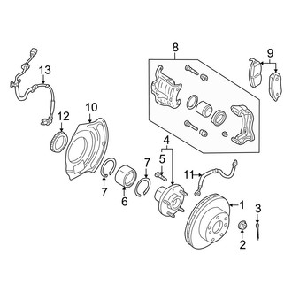 Infiniti OE - Front Suspension - Brake Components