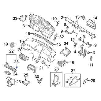 Infiniti OE - Instrument Panel Knee Bolster Clip