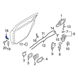 Infiniti OE - Rear Right Upper Door Hinge
