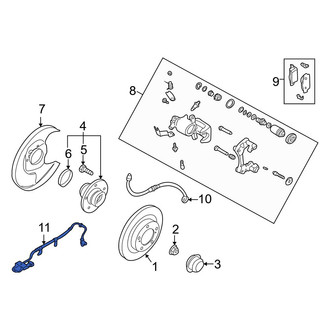 Infiniti OE - Rear Left ABS Wheel Speed Sensor