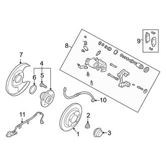Infiniti OE - Rear Suspension - Brake Components