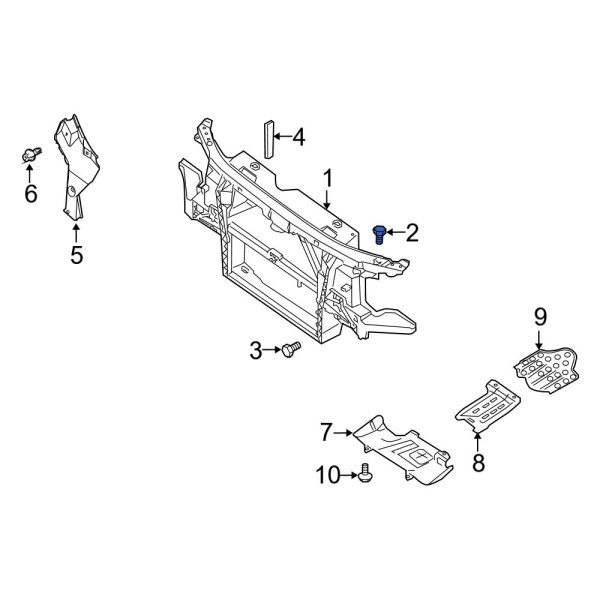 Radiator Support Panel Bolt