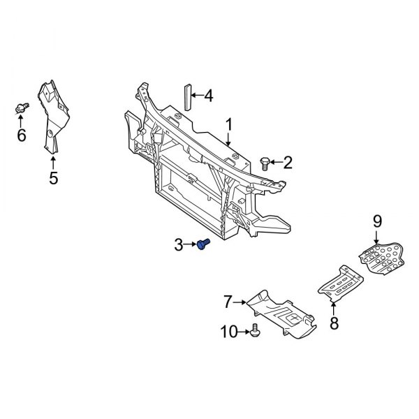 Radiator Support Panel Bolt