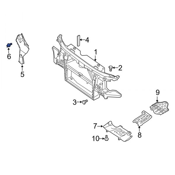 Radiator Support Air Deflector Clip