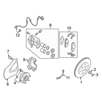 Infiniti OE - Front Suspension - Brake Components