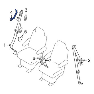 Infiniti OE - Center Seat Belt Height Adjuster