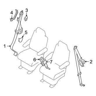 Infiniti OE - Restraint Systems - Second Row Seat Belts (With Captains Chairs)