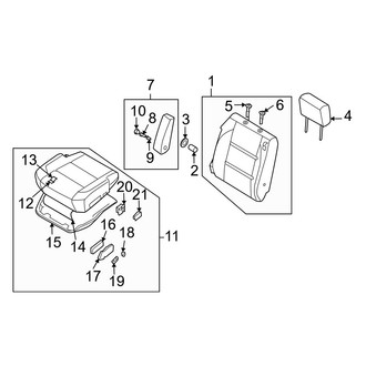 Infiniti OE - Seats & Tracks - Front Seat Components (Driver Seat)