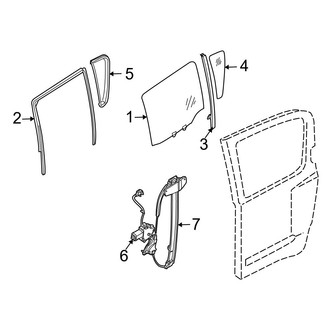 Infiniti OE - Rear Door - Glass & Hardware