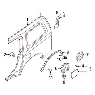 Infiniti OE - License Plate Light Panel Screw