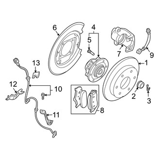 Infiniti OE - Rear Suspension - Brake Components