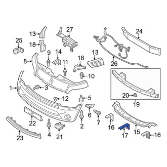 Infiniti OE - Center Bumper Cover Support Rail Bracket