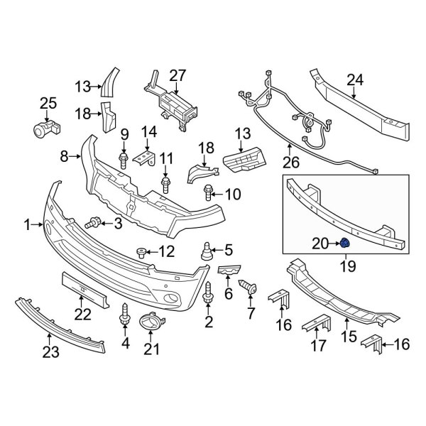 Bumper Impact Bar Nut