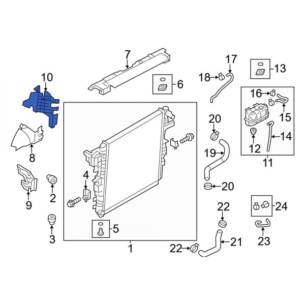 Radiator Support Air Deflector