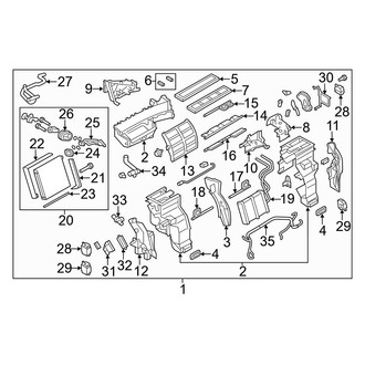 Infiniti OE - Air Conditioner & Heater - Evaporator & Heater Components