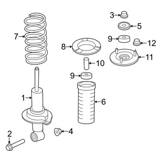 Infiniti OE - Front Suspension - Struts & Components (W/O Touring Package), (4WD)