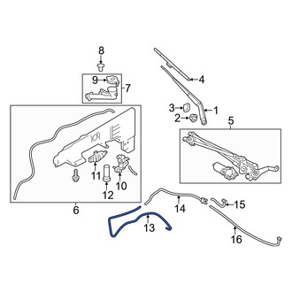 Infiniti OE - Front Windshield Washer Hose