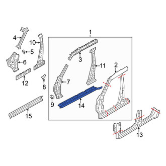 Infiniti OE - Right Outer Rocker Panel Reinforcement