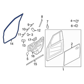 Infiniti OE - Front Left Outer Door Seal
