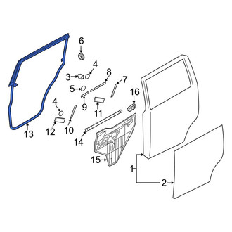 Infiniti OE - Rear Right Outer Door Seal