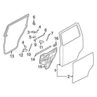 Infiniti OE - Rear Door - Door & Components
