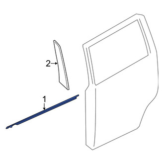 Infiniti OE - Rear Right Door Belt Molding